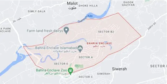 Bahria Enclave Location Map Islamabad